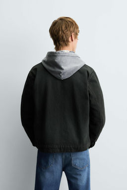 DENIM ZIP-UP OVERSHIRT
