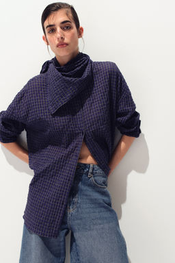 Camisa de sirsaca con fular - H&m фото 6