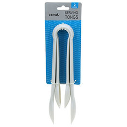 Щипцы кулинарные пластмассовые, набор 2 штуки: 20х3,5х4см; 25х3,5х5см, цвета микс (Китай) - Домашняя мода фото 5