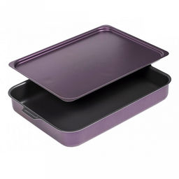 "Violet" Противень с антипригарным покрытием 19х25х5,7см, s0,9мм, металлическая крышка (Россия)
