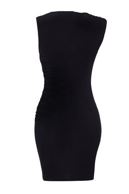 TRENDYOLMILLA Siyah Vucuda Oturan Buzgulu Orme K?sa S?k Elbise TPRSS25EL00082  фото 6