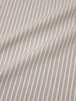 Вареный (стираный) хлопок "Белая полоска на св.бежево-кофейном меланже", ш.2.5м, хл-100%, 110гр/м.кв