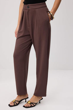 Kahverengi Havu_/_alvar Normal Bel Boru Pa_a Soft Touch _rme Pantolon TWOSS26PL00214