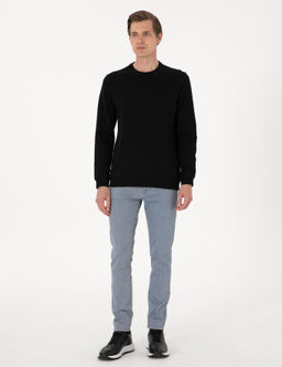 Siyah 2 _plik Regular Fit Bisiklet Yaka Basic Sweatshirt - Pierre cardin фото 4