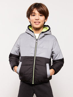 Kap??onlu Reflekt?r Detayl? Erkek ?ocuk ?i?me Mont