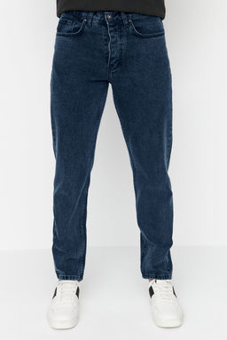 Lacivert %100 Pamuk Essential Fit Jeans Kot Pantolon TMNAW23JE00104