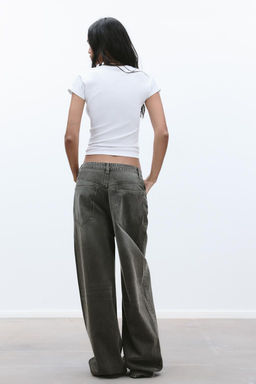 RELAXED OVERSIZE MID-WAIST JEANS - Zara фото 4