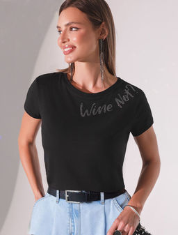 Нарядная футболка с блестящим принтом