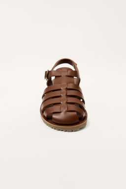 LEATHER CAGE SANDALS LIMITED EDITION - Zara фото 4