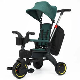 Велосипед 3-х колесный с ручкой управления, складной