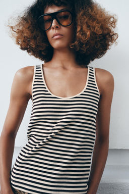 STRIPED SLEEVELESS TOP - Zara фото 2