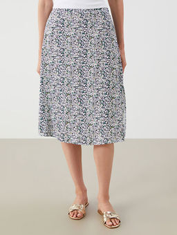 Beli Lastikli ?i?ekli A Kesim Etek