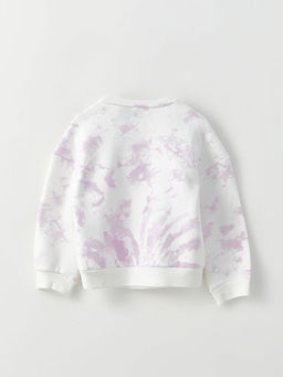 Bisiklet Yaka BT21 Bask?l? Uzun Kollu K?z ?ocuk Sweatshirt - Waikiki фото 3