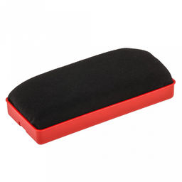 Губка-стиратель магнитная для маркерных досок 15х6,5х3,7см, пластик/фетр/магнит, цвета в ассортименте: черный; красный; зеленый, в п/эт пакете (Китай)