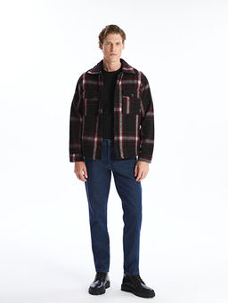 Regular Fit Uzun Kollu Ekose Erkek G?mlek Ceket