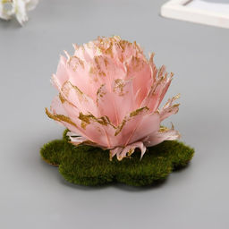 Фигурка на прищепке Цветок из перышек, декор, 10?10?10 см