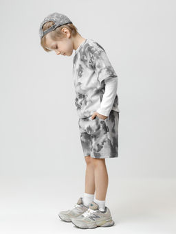 КР 302804/речной перламутр,размытая фактура к628 фуфайка (футболка) для мал