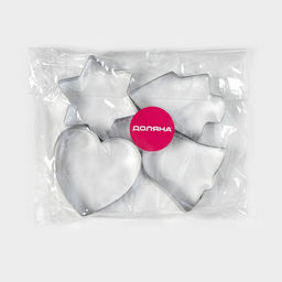 Цена за 2 шт. Формы для печенья новогодние Рождество, набор 4 шт., нержавеющая сталь, серебристые - Доляна фото 4