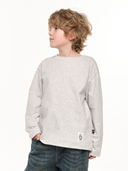 Базовый лонгслив для мальчика 22-6007 белый - Mini maxi фото 45