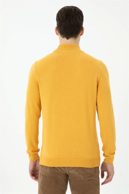 U. S. Polo Assn Мужской горчичный базовый свитер - U.s. polo assn фото 5