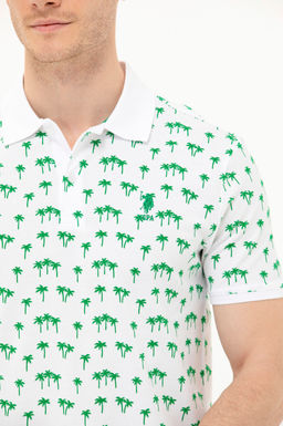 U. S. Polo Assn Мужская зеленая футболка с воротником-поло - U.s. polo assn фото 7