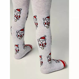 Колготки дет. NEW YEAR 21С-31СП 104-110 (24) - 669 светло-серый - Conte elegant фото 3