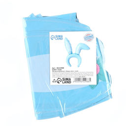 Цена за 5 шт. Шар фольгированный Ободок зайки, синий - Страна карнавалия фото 2