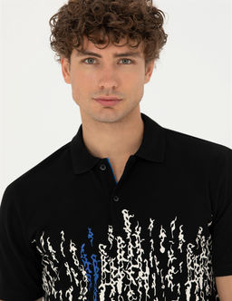 Siyah Slim Fit Polo Yaka Ti__rt - Pierre cardin фото 2