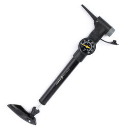 Велонасос COMIRON STATION с манометром, алюминиевый цилиндр, ручка литой пластик, Presta-Schrader, 8,6 бар. /уп 50 - Галеонтрейд фото 4