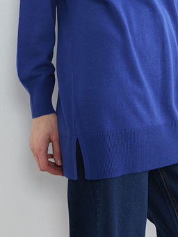 Bisiklet Yaka Kad?n Triko Tunik