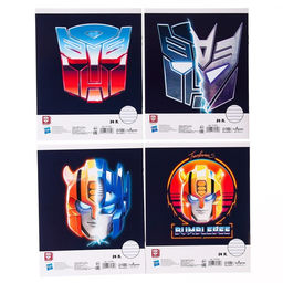Цена за 20 шт. Тетрадь в линейку 24 листа, 1 сентября, 4 вида МИКС, обложка мелованный картон, Трансформеры
