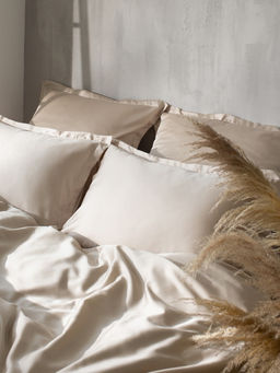 Наволочка SL Home Tencel, 50×70+3 см, бежевая, тенсель, эвкалиптовое волокно 100%