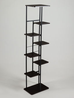 Подставка для цветов Greengo, 8 полок, 36×23×136 см, напольная, каркас металл, полки МДФ, чёрная