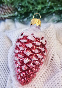 (цена за 3 шт) Елочное украшение Шишка в снегу Ф2-90/141 - Коломеев фото 2