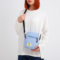 Сумка молодёжная на молнии, цвет голубой - Simaland фото 2