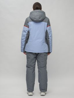 Горнолыжный костюм женский большого размера фиолетового цвета 02272-3F