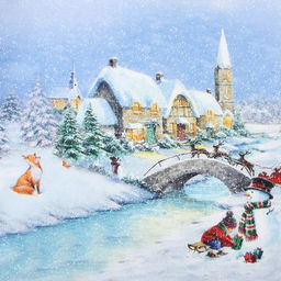 Фартук Этель Рождественский вечер 60х70 см, 100% хлопок, саржа 190 г/м2  фото 5