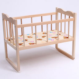 Кровать - качалка для кукол, большая, 50×30×45 см