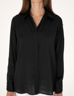 Siyah Comfort Fit Saten Uzun Kollu G_mlek - Pierre cardin фото 6
