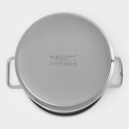 Кастрюля Катунь «Общепит», 15 л, d=30 см, h=25 см, капсульное дно, индукция, нержавеющая сталь