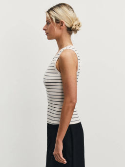 Базовая майка в рубчик / Zarina  фото 4