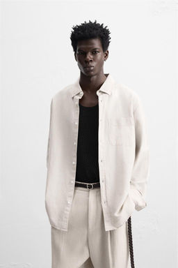 COTTON - LINEN SHIRT - Zara фото 21