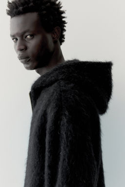 Chaqueta efecto pelo en mezcla de lana - H&m фото 5