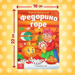 Книга детская картонная «Федорино горе», Корней Чуковский, 12 стр.