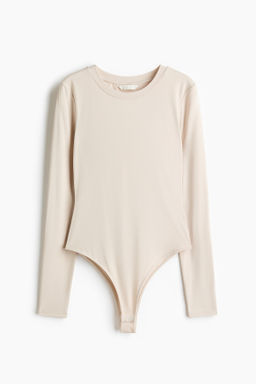 Body de manga larga en microfibra - H&m фото 2