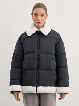 Куртка-дубленка с искусственным мехом / Zarina  фото 3