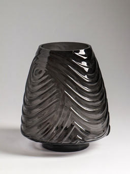 Ваза «Флер», 19.5×16 см, стекло, серая