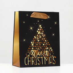 Цена за 12 шт. Пакет ламинированный Золотой Merry Christmas 11,5 х 14,5 х 6 см - Simaland фото 3