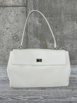 Женская кожаная сумка-портфель 8399-3 Кремовый - Sergio valentini фото 3