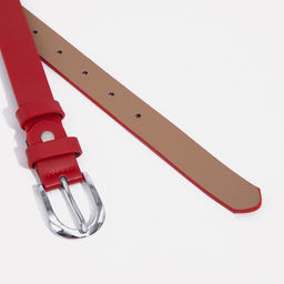 Ремень женский, ширина 2,5 см, винт, пряжка метал, цвет красный - Simaland фото 2
